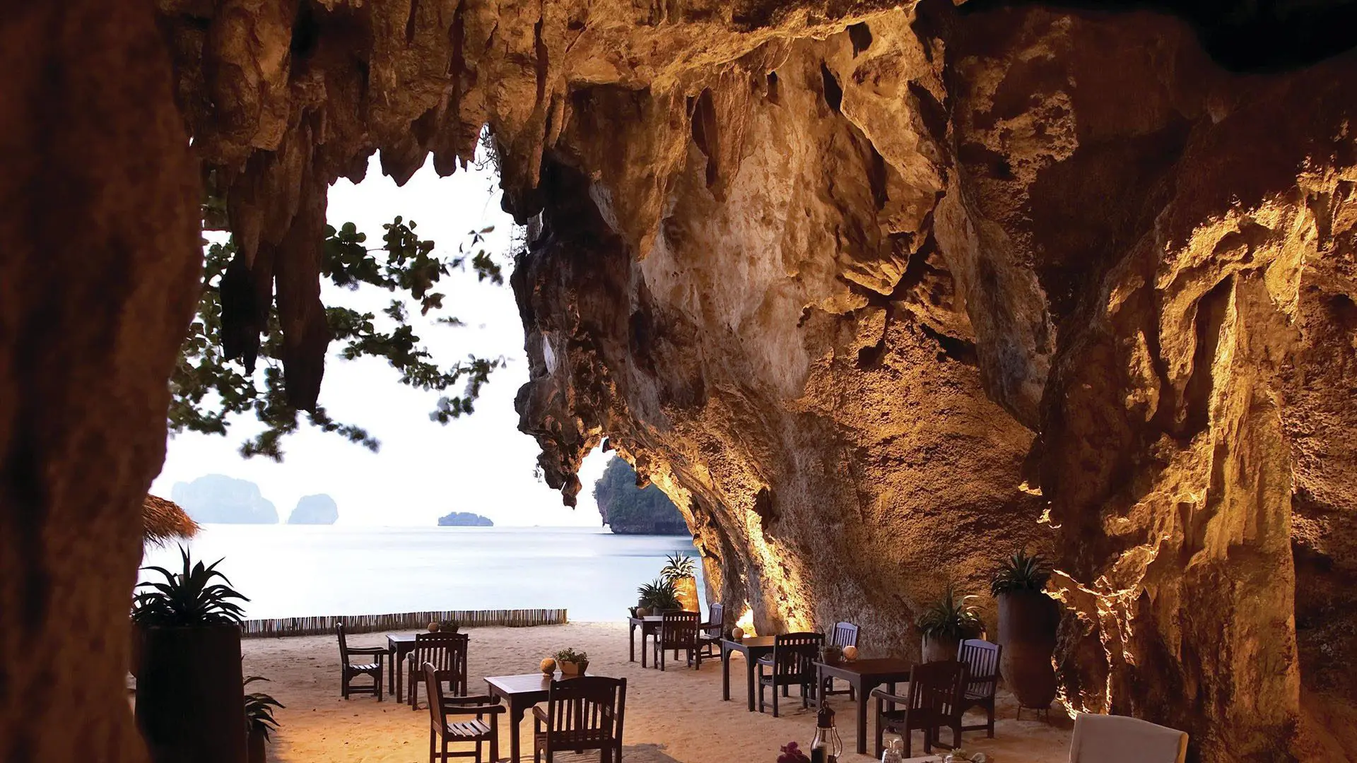Candlelit grotto dining in Krabi arranged for Phuket superyacht charter guests